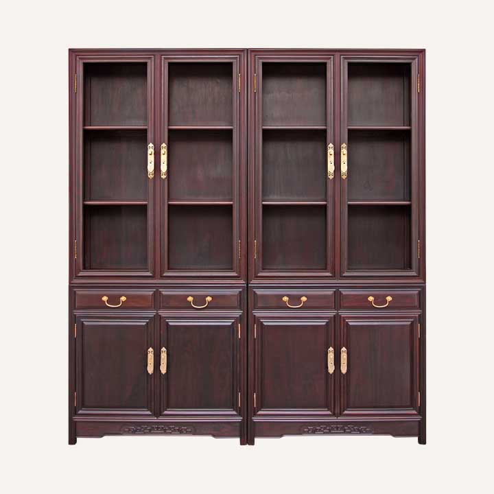 素面直角书柜二组合