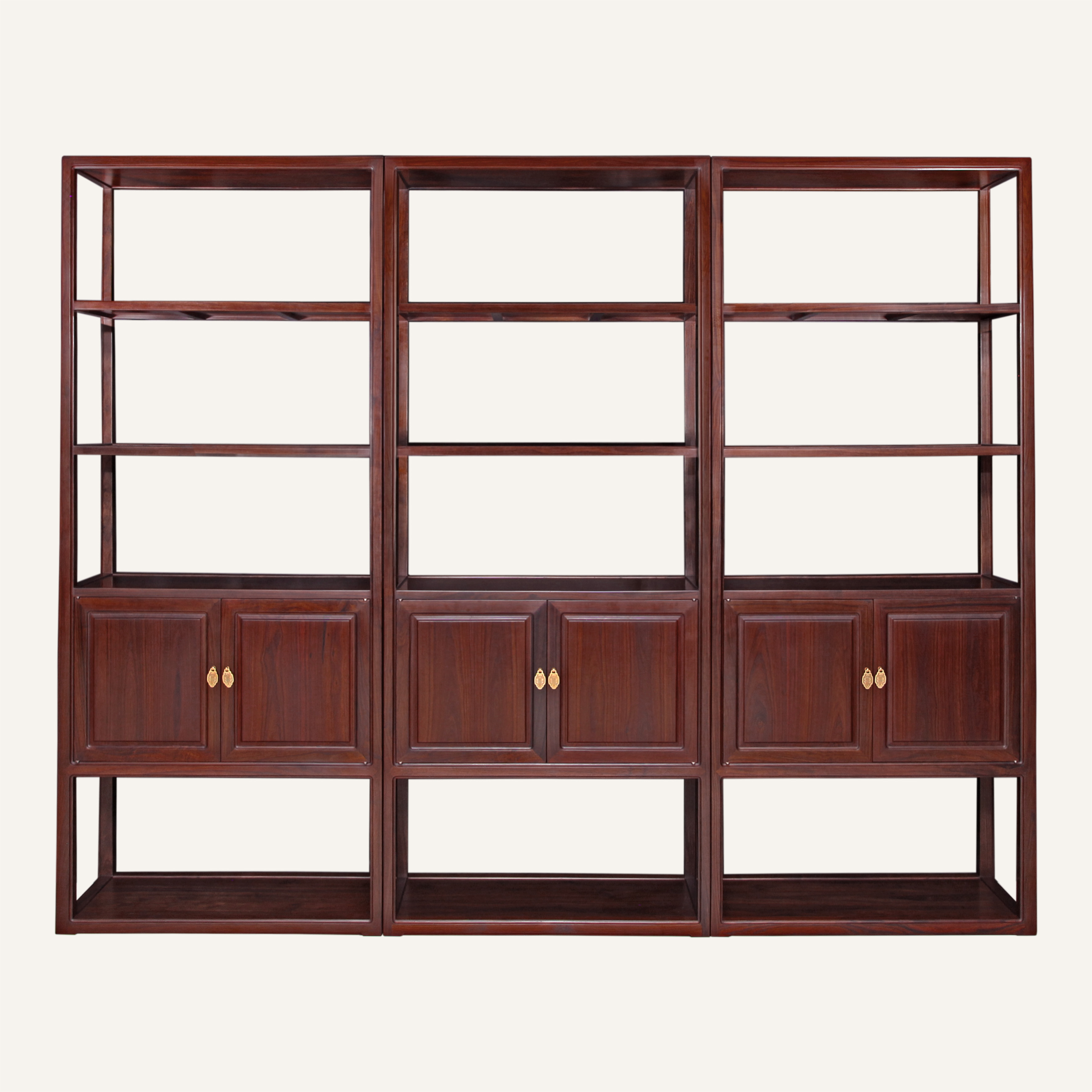 新中式书架三组合