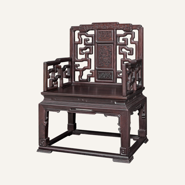 回纹扶手椅·带底托