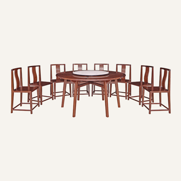 新中式圆桌九件套